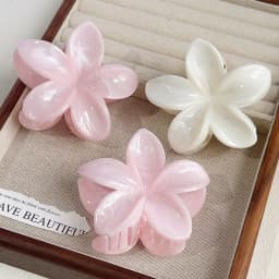 Elegant Flower Hair Clip Crab 8cm Large Plastic Hair Claw Clips For Women Hairclip Cute Beach Hair Accessories Hawaiian Barrette