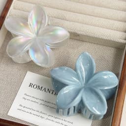 Elegant Flower Hair Clip Crab 8cm Large Plastic Hair Claw Clips For Women Hairclip Cute Beach Hair Accessories Hawaiian Barrette