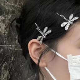 2Pcs/Set Metal Dragonfly Hair Clip Pins For Women Girls Fashion Insect Barrettes Hairwear Bangs Side Hair Accessories