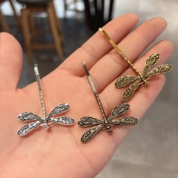 2Pcs/Set Metal Dragonfly Hair Clip Pins For Women Girls Fashion Insect Barrettes Hairwear Bangs Side Hair Accessories