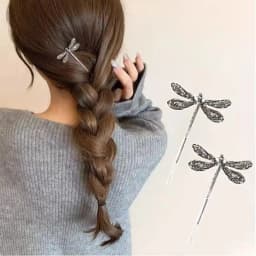 2Pcs/Set Metal Dragonfly Hair Clip Pins For Women Girls Fashion Insect Barrettes Hairwear Bangs Side Hair Accessories