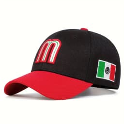 Fashion M Letter Mexico Flag Embroidery Baseball Cap Cotton snapback Hats Adjustable Hip Hop Sport Hats Outdoor Sun hats