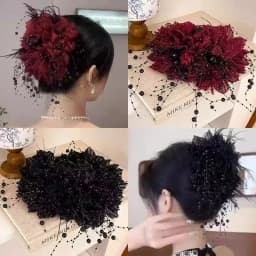Versatile Shiny Shark Clip with Tassel Boosts Hair Volume New Elegant Hair Accessory ﻿