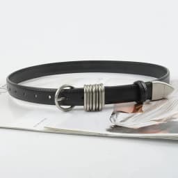 Black Leather Belts Cool Needle Metal Buckle Two-layer Cowhide Belt for Women Man Personalized Belt for Jeans Casual Pants Dress