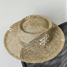 Designer French Elegant Women's Summer RB Letter Straw Hat Wide Brim Breathable Sun Protect Fashionable Beach Vacation Sun Hat