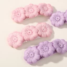 2pcs Floral Embroidery Hairpins Children Geometric Sweet Hair Clips Girls Vintage Baby Hairpins BB Barrettes Hair Accessories