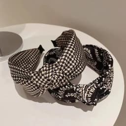 Ethnic Style Fabric Knotted Headband Wide Edge Hair Accessories for Women Girls Non-Slip Hairband Fashion