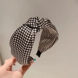 Ethnic Style Fabric Knotted Headband Wide Edge Hair Accessories for Women Girls Non-Slip Hairband Fashion