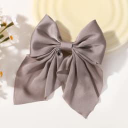 LOVEKIKI 4.9inch Elegant Hair Bows Hair Clip for Womens Fashion Ponytail Hairgripes Girls Solid Color Satin Butterfly Barrettes
