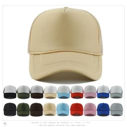 New Trucker Caps Men Women Plain Blank Foam Mesh Baseball Cap With Rope Summer Breathable Outdoor Sport Sun Visor Hats