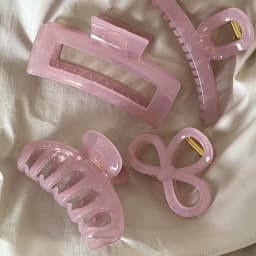 Girl's Jelly Pink Hair Clip 2025 New High end Shark Clip Large Catclip Women's High end Hairpiece Fashion Pink Hair Clip