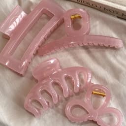 Girl's Jelly Pink Hair Clip 2025 New High end Shark Clip Large Catclip Women's High end Hairpiece Fashion Pink Hair Clip