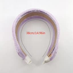 Sweet Flower Embroidery Girl Hair Hoops Colorful Knit Woolen Wide Hairband for Girl Headwear Women Hair Accessories