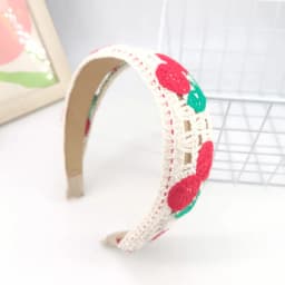 Sweet Flower Embroidery Girl Hair Hoops Colorful Knit Woolen Wide Hairband for Girl Headwear Women Hair Accessories