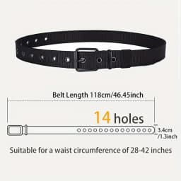 2pcs Men's casual canvas belt, golf belt, durable outdoor sports pants belt, jeans belt, suitable for daily leisure and sports