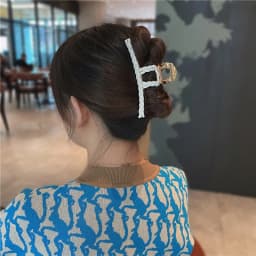 1pc Metal hair clip, large Korean headwear, elegant temperament hair clip, shark clip, hair clip at the back of the head