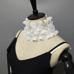 F92D French Styles Ruffle Collar for Dress Detachable False Neck Collar Laceup Collar Women Decorative Collar for Daily Use