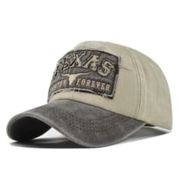 Hot Sale Unisex Washed Cotton Vintage Baseball Cap TEXAS Letter Embroidery Outdoor Sports Dad Hat For Men And Women