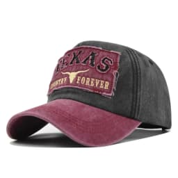 Hot Sale Unisex Washed Cotton Vintage Baseball Cap TEXAS Letter Embroidery Outdoor Sports Dad Hat For Men And Women