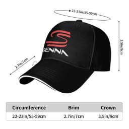 Cool Ayrton Senna Print Sandwich Baseball Cap Motocross Racing Bucket Cap Dad Hat Unisex Snapback Hats for Travel Hiking Fishing