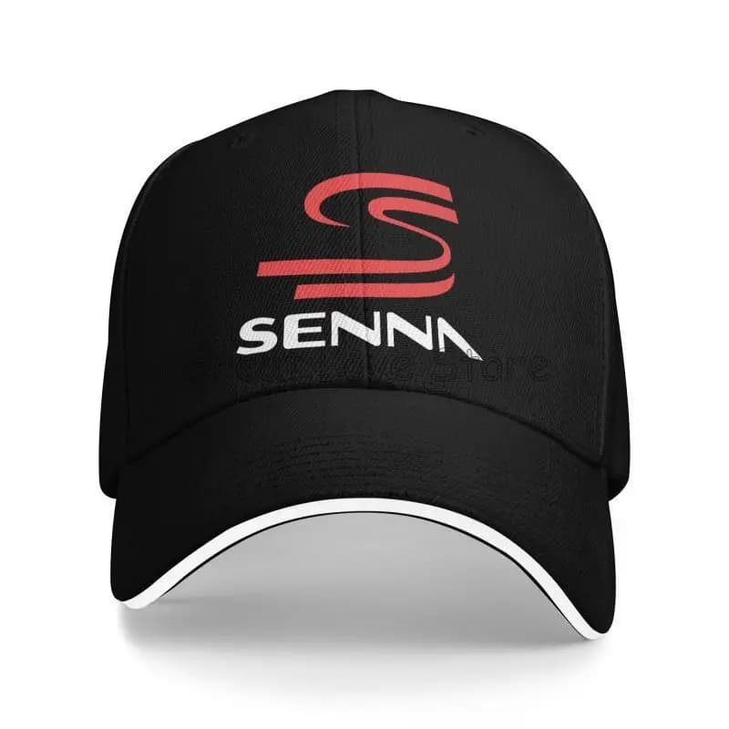 Cool Ayrton Senna Print Sandwich Baseball Cap Motocross Racing Bucket Cap Dad Hat Unisex Snapback Hats for Travel Hiking Fishing