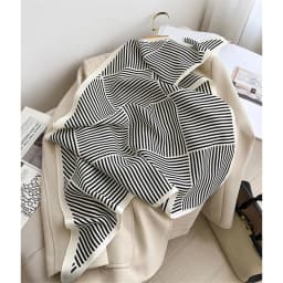 Fashion Luxury Women Triangle Twill Silk Scarf Stripe Print Designer Long Ribbon Scarves Neckerchief