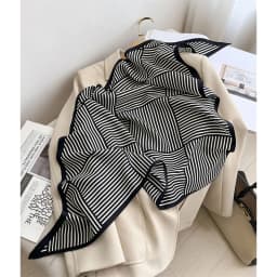Fashion Luxury Women Triangle Twill Silk Scarf Stripe Print Designer Long Ribbon Scarves Neckerchief