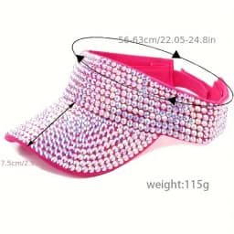 New Women's Shiny Rhinestone Sun Hat Adjustable Acrylic Baseball Cap suitable for outdoor activities holiday parties casual wear