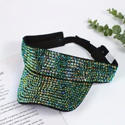 New Women's Shiny Rhinestone Sun Hat Adjustable Acrylic Baseball Cap suitable for outdoor activities holiday parties casual wear