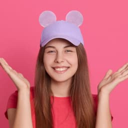 1 Pairs3.3'' Velvet Magnet Fetachable Mouse Ears For Children Glitter Festival Headband Birthday Party Girls DIY Hat Accessories