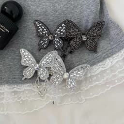 Exquisite Sweet Diamond Butterfly Side Hairpin Hair Accessories For Women