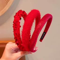 2026 New Children Red Colors Bowknot Ornament Headband Headwears Girls Fashion Acrylic Hair Hoop Headbands Kids Hair Accessories