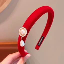 2026 New Children Red Colors Bowknot Ornament Headband Headwears Girls Fashion Acrylic Hair Hoop Headbands Kids Hair Accessories