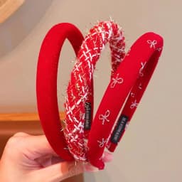2026 New Children Red Colors Bowknot Ornament Headband Headwears Girls Fashion Acrylic Hair Hoop Headbands Kids Hair Accessories