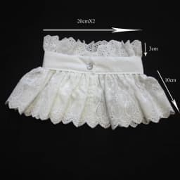 Elegant Hollow Embroidery High Collar Shawl Ruffled Fake Collar White Scarf Half Shirt Decorative Stand Collar