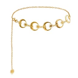 Fashion Golden Tassel Waist Chain Belt Female Bohemian Metal Punk Goth Moon Designer Belts for Women High Quality Dress Chains