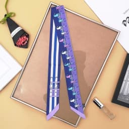 Elegant Printed Pony Design Simulated Silk Scarf Womens Shawl Multi Purpose Binding Ribbon Decoration Wholesale  Accessory