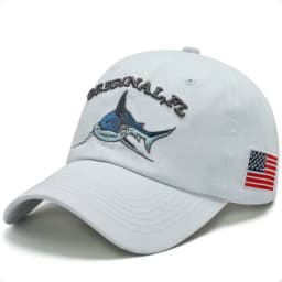 2025 New High Quality Wash Cotton America Flag Shark Men's Baseball Cap Women Snapback Hats For Men Bone Hip Hop Dad Hat Gorras