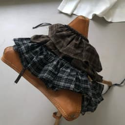 Hip-hop Layer Outfits Plaid Skirt Sweet Y2K Lace Up Hip Scarf Shirt Extender Korean Style Ruffled Edge Waistband Jeans Decor