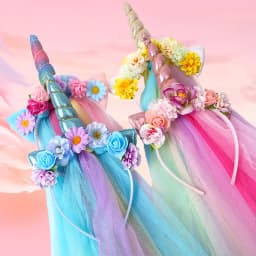 Children's Unicorn Mesh Headband Kids Accessory Hair Wear Hoop Colorful Lovely Headdress Fashion Party Hairwear
