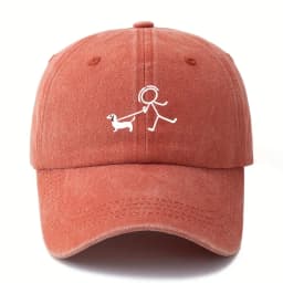 Dog fashion printed baseball cap, gift for dog lovers, simple and stylish design, outdoor travel equipment