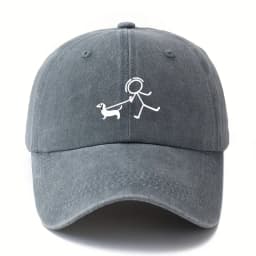 Dog fashion printed baseball cap, gift for dog lovers, simple and stylish design, outdoor travel equipment