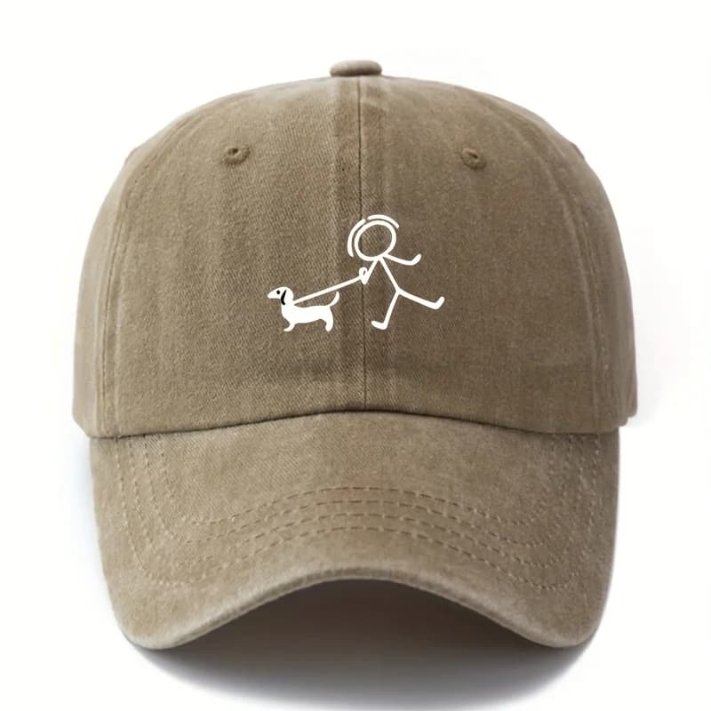 Dog fashion printed baseball cap, gift for dog lovers, simple and stylish design, outdoor travel equipment
