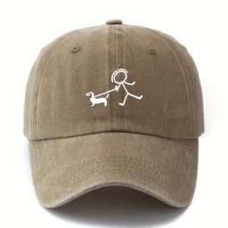 Dog fashion printed baseball cap, gift for dog lovers, simple and stylish design, outdoor travel equipment