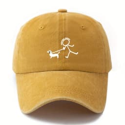 Dog fashion printed baseball cap, gift for dog lovers, simple and stylish design, outdoor travel equipment