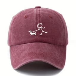 Dog fashion printed baseball cap, gift for dog lovers, simple and stylish design, outdoor travel equipment