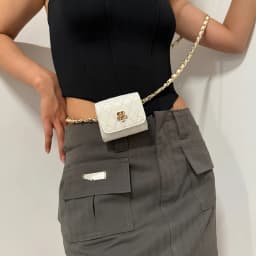 Luxury Designer Girdle Chain Belt Bag Female Mini Waistpack Versatile Purse Elegant Belt For Women Dress Jeans Waistband