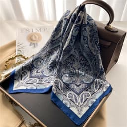 2025 New Paisley Print Square Scarf Soft Satin Silk-like Thin Neck Scarf Mature Style Bandana Sunscreen Headscarf For Women