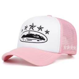 Five Star Embroidered Cotton Mesh Hat Men's Trendy Retro Baseball Hat Hip Hop Hat Women's Sports and Leisure Hat Decorative Hat