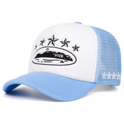 Five Star Embroidered Cotton Mesh Hat Men's Trendy Retro Baseball Hat Hip Hop Hat Women's Sports and Leisure Hat Decorative Hat